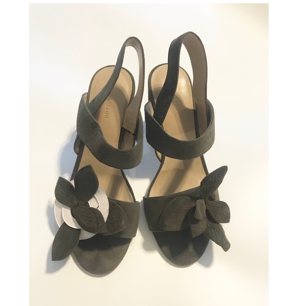 Ann Taylor - Joy Suede Flower Heeled Sandal